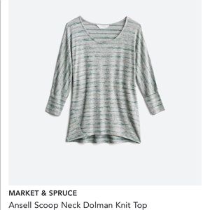 MARKET & SPRUCE Ansell Scoop Neck Dolman Knit Top— medium